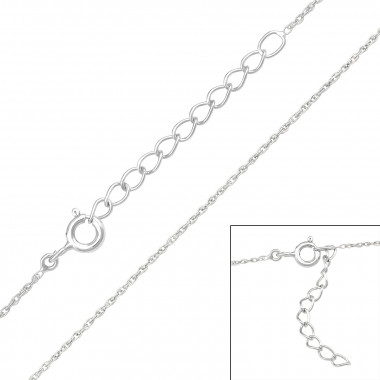 39cm Square Link - 925 Sterling Silver Chain Alone SD48111