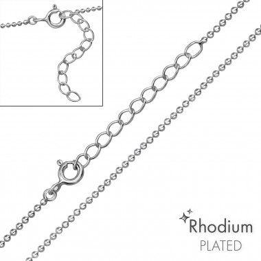 39cm Balls - 925 Sterling Silver Chain Alone SD48607