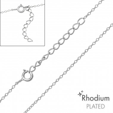 39cm Cable - 925 Sterling Silver Chain Alone SD48619
