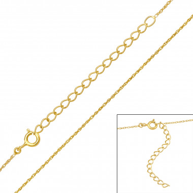 45cm Square Link - 925 Sterling Silver Chain Alone SD48628