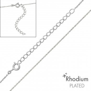 45cm Square Link - 925 Sterling Silver Chain Alone SD48629