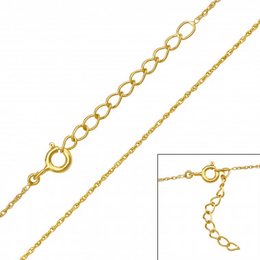 39cm Square Link - 925 Sterling Silver Chain Alone SD48630