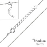 39cm Square Link - 925 Sterling Silver Chain Alone SD48631