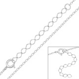Cable Chain 54cm - 925 Sterling Silver Chain Alone SD48669