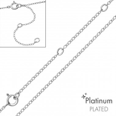 Cable Chain 55cm - 925 Sterling Silver Chain Alone SD48670