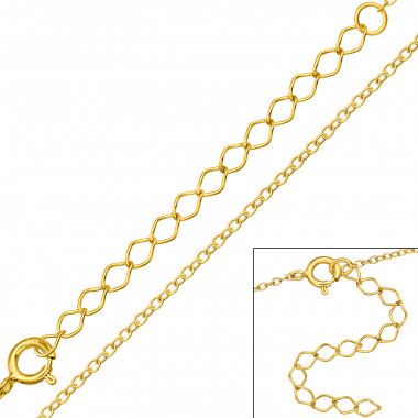 Cable Chain 46cm - 925 Sterling Silver Chain Alone SD48672