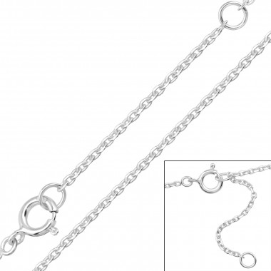 Cable Chain 39cm - 925 Sterling Silver Chain Alone SD48673