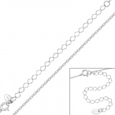 Cable Chain 49cm - 925 Sterling Silver Chain Alone SD48675