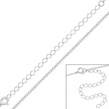Cable Chain 49cm - 925 Sterling Silver Chain Alone SD48675