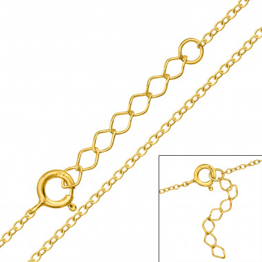 Cable Chain 43.6 cm - 925 Sterling Silver Chain Alone SD48684