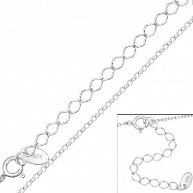 Cable Chain 47cm - 925 Sterling Silver Chain Alone SD48691