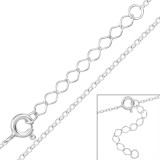 Cable Chain 43cm - 925 Sterling Silver Chain Alone SD48692