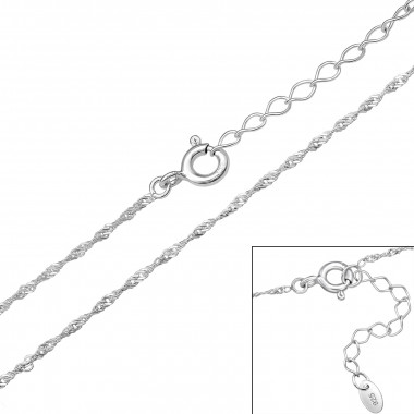 45cm Singapore Chain - 925 Sterling Silver Chain Alone SD50984