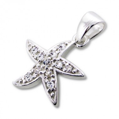 Starfish - 925 Sterling Silver Pendants with CZ SD2790