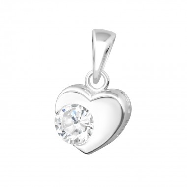 Heart - 925 Sterling Silver Pendants with CZ SD35324