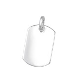Square Unplated - 925 Sterling Silver Engravable Pendants SD46771