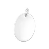 Oval Unplated - 925 Sterling Silver Engravable Pendants SD46772