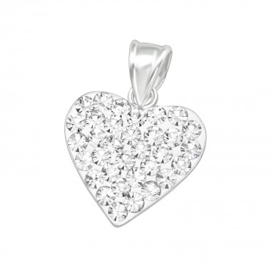 Heart - 925 Sterling Silver Pendants with CZ SD10024