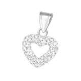 Heart - 925 Sterling Silver Pendants with CZ SD10479