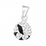 Ball - 925 Sterling Silver Pendants with CZ SD12306 Ball - 925 Sterling Silver Pendants with CZ SD12306
