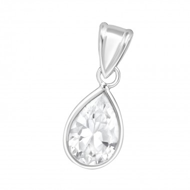 Tear drop - 925 Sterling Silver Pendants with CZ SD1401