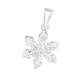 Snowflake - 925 Sterling Silver Pendants with CZ SD14629