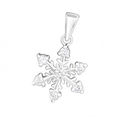 Snowflake - 925 Sterling Silver Pendants with CZ SD14629