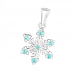 Snow flake - 925 Sterling Silver Pendants with CZ SD15833 Snow flake - 925 Sterling Silver Pendants with CZ SD15833
