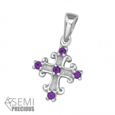 Cross - 925 Sterling Silver Pendants with CZ SD16121