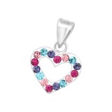 Heart - 925 Sterling Silver Pendants with CZ SD16576