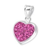 Heart - 925 Sterling Silver Pendants with CZ SD16577