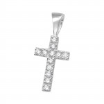 Cross - 925 Sterling Silver Pendants with CZ SD19517