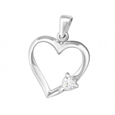 Heart - 925 Sterling Silver Pendants with CZ SD1959