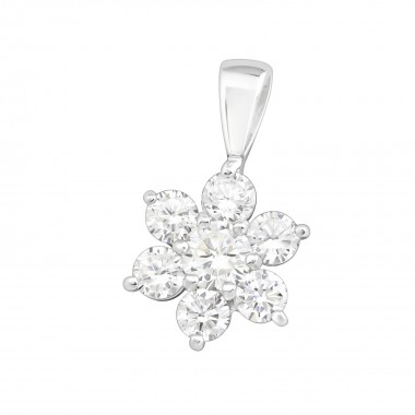 Flower - 925 Sterling Silver Pendants with CZ SD19824