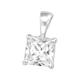 Square - 925 Sterling Silver Pendants with CZ SD19826