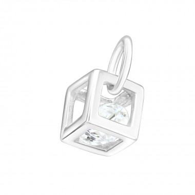 Square - 925 Sterling Silver Pendants with CZ SD20511