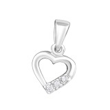 Heart - 925 Sterling Silver Pendants with CZ SD20682