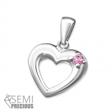 Heart - 925 Sterling Silver Pendants with CZ SD2418