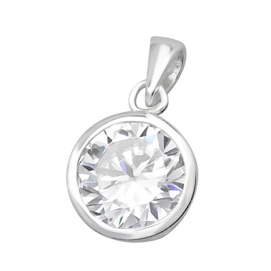 Round - 925 Sterling Silver Pendants with CZ SD27779