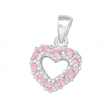Heart - 925 Sterling Silver Pendants with CZ SD3125