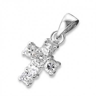 Cross - 925 Sterling Silver Pendants with CZ SD3126