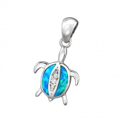 Turtle - 925 Sterling Silver Pendants with CZ SD34309