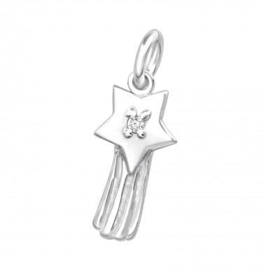Star - 925 Sterling Silver Pendants with CZ SD34617