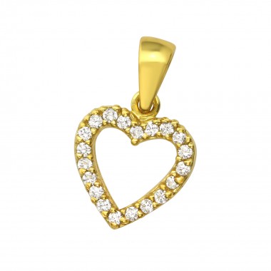 Heart - 925 Sterling Silver Pendants with CZ SD35322