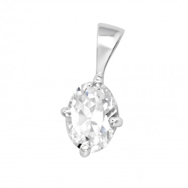 Oval - 925 Sterling Silver Pendants with CZ SD35323