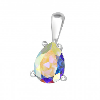 Teardrop - 925 Sterling Silver Pendants with CZ SD35608