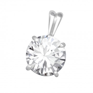 Round - 925 Sterling Silver Pendants with CZ SD36319
