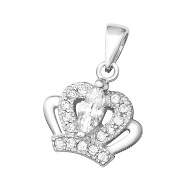 Crown - 925 Sterling Silver Pendants with CZ SD36865