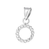 Circle - 925 Sterling Silver Pendants with CZ SD38057