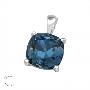 Square - 925 Sterling Silver Pendants with CZ SD39432
